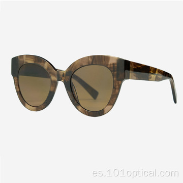 Gafas de sol de mujer de acetato de ojo de gato de moda